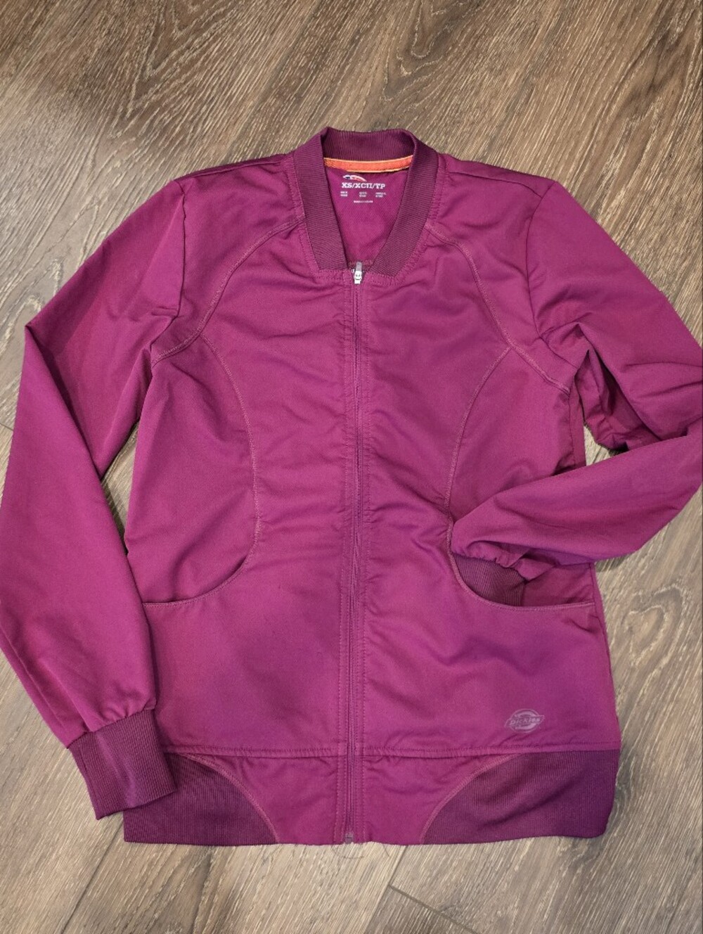 Dickies Women's Maroon Scrub Coat Jacket